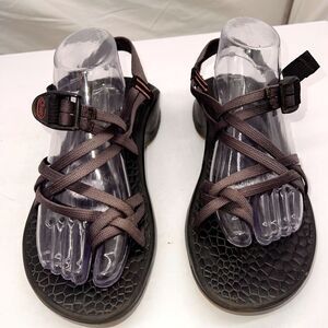 Chaco Sandals Women's 10 Sport Gray Toe Loop Strappy Hiking Water Shoes
